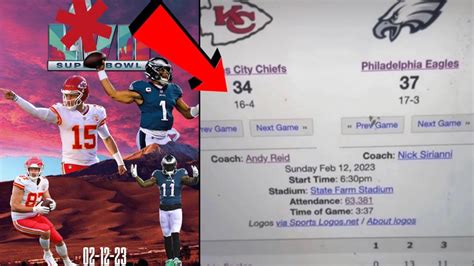 7 Feb 2023 ... Yes, people are betting on the final score of the Super Bowl because of a fake leak of a fake script ... Patrick Mahomes NFL Kansas City Chiefs ...